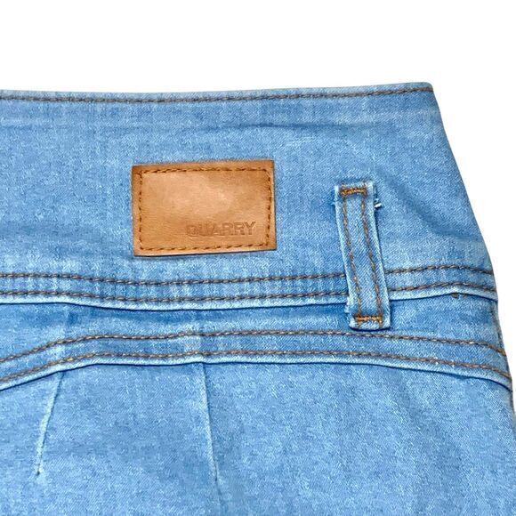 Quarry Core Skinny Ankle Jeans Women 12 Blue Light Wash Push-Up Hi Waisted Chic - Picture 8 of 16